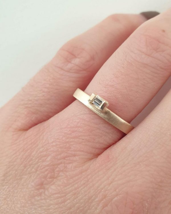 Diamond Baguette Gold Ring