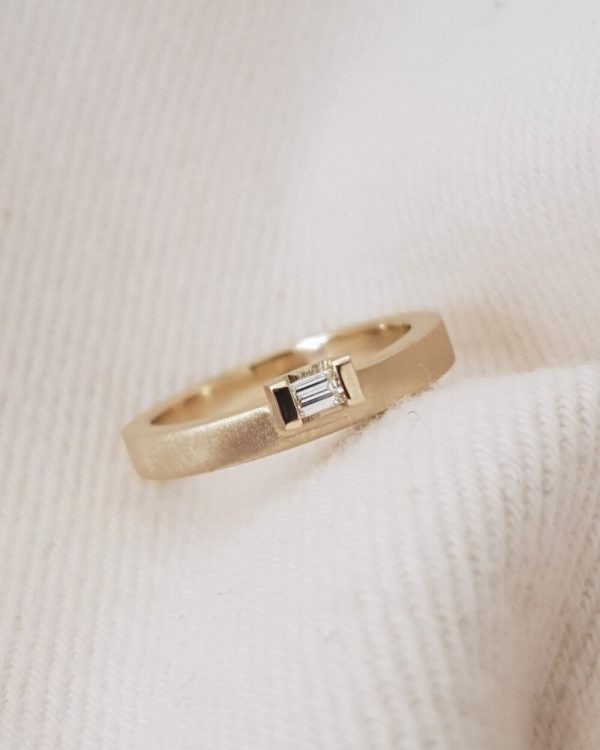 Diamond Baguette Gold Ring