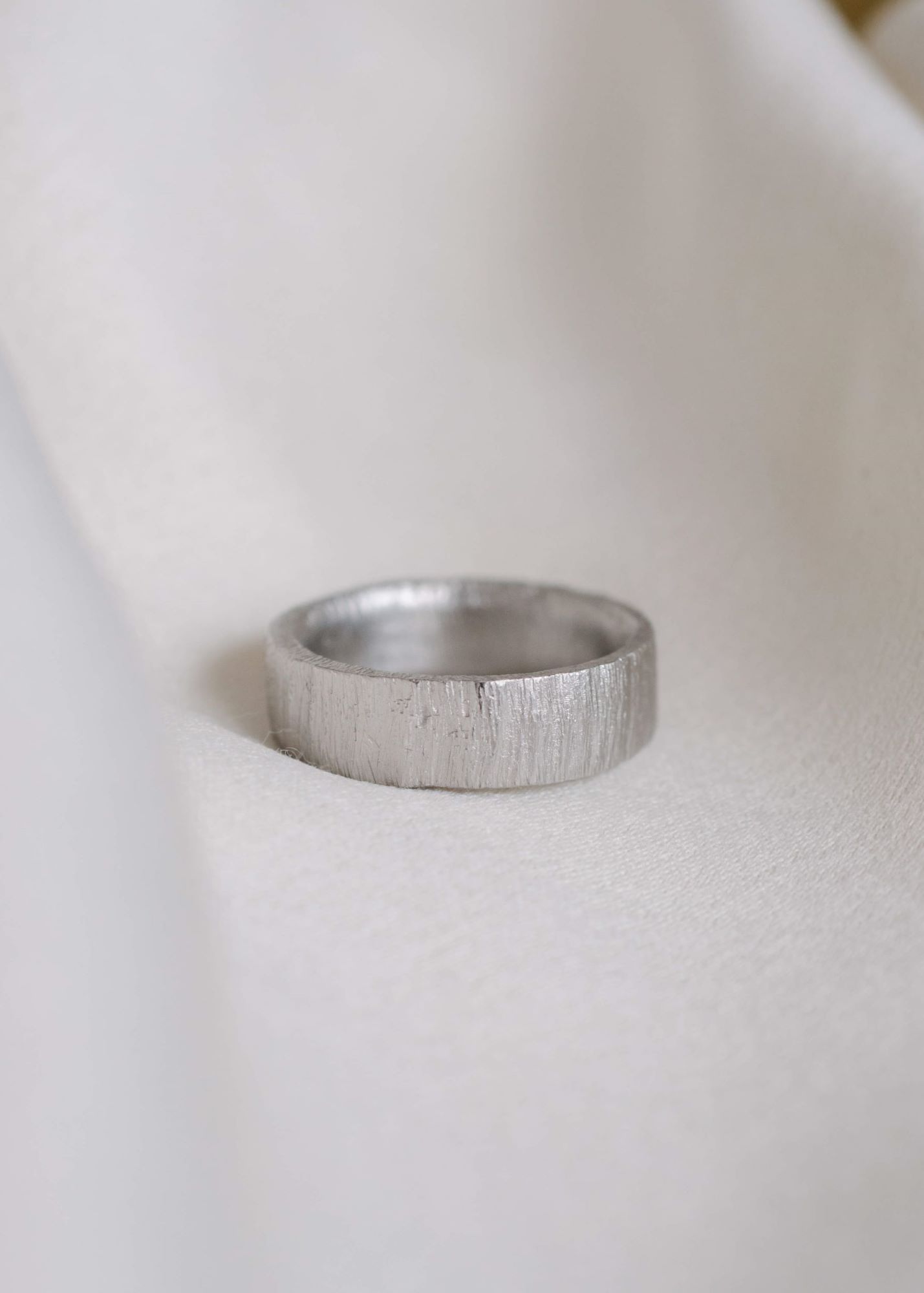 Handmade-Textured-Platinum-Wedding-Rings-Slate-Chloe-Solomon