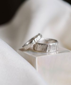Rustic-Handmade-Silver-Wedding-Rings-Slate-Chloe-Solomon