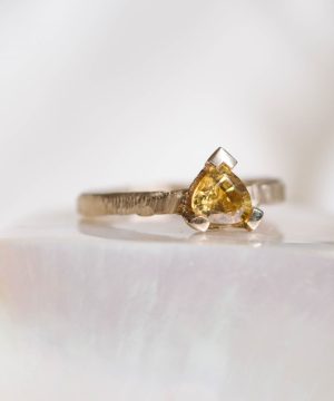 Warm-Yellow-Pear-Tourmaline-Gold-Handmade-Engagement-Ring-Slate-Chloe-Solomon